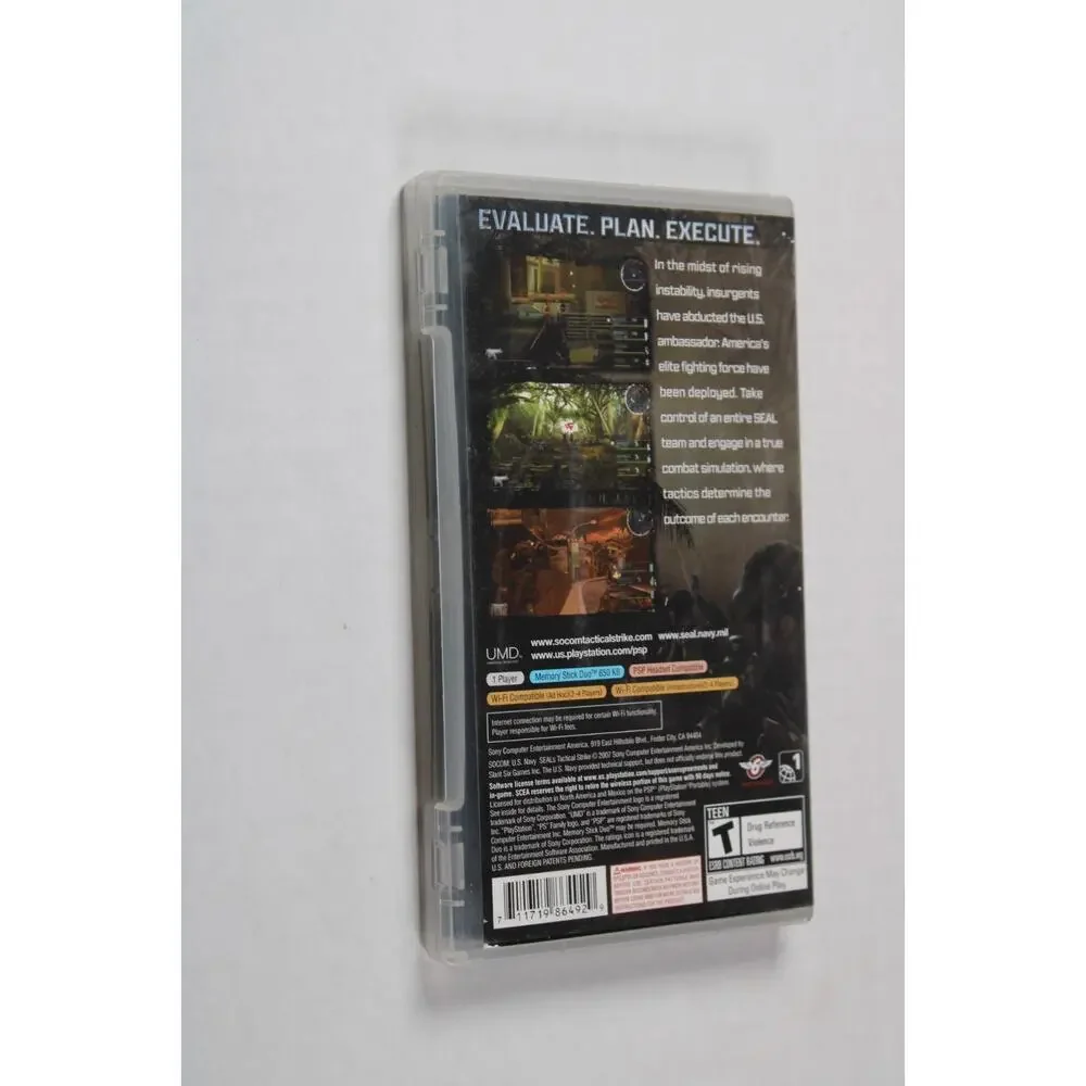 SOCOM: U.S. Navy SEALs - Tactical Strike (Sony PSP, 2007) CIB Complete w/ Manual